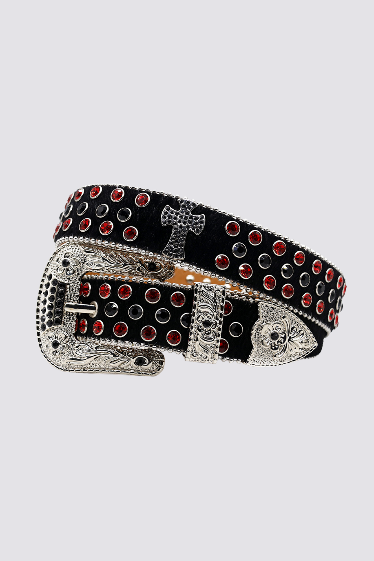 Raven Lash Rhinestone Leather Belt