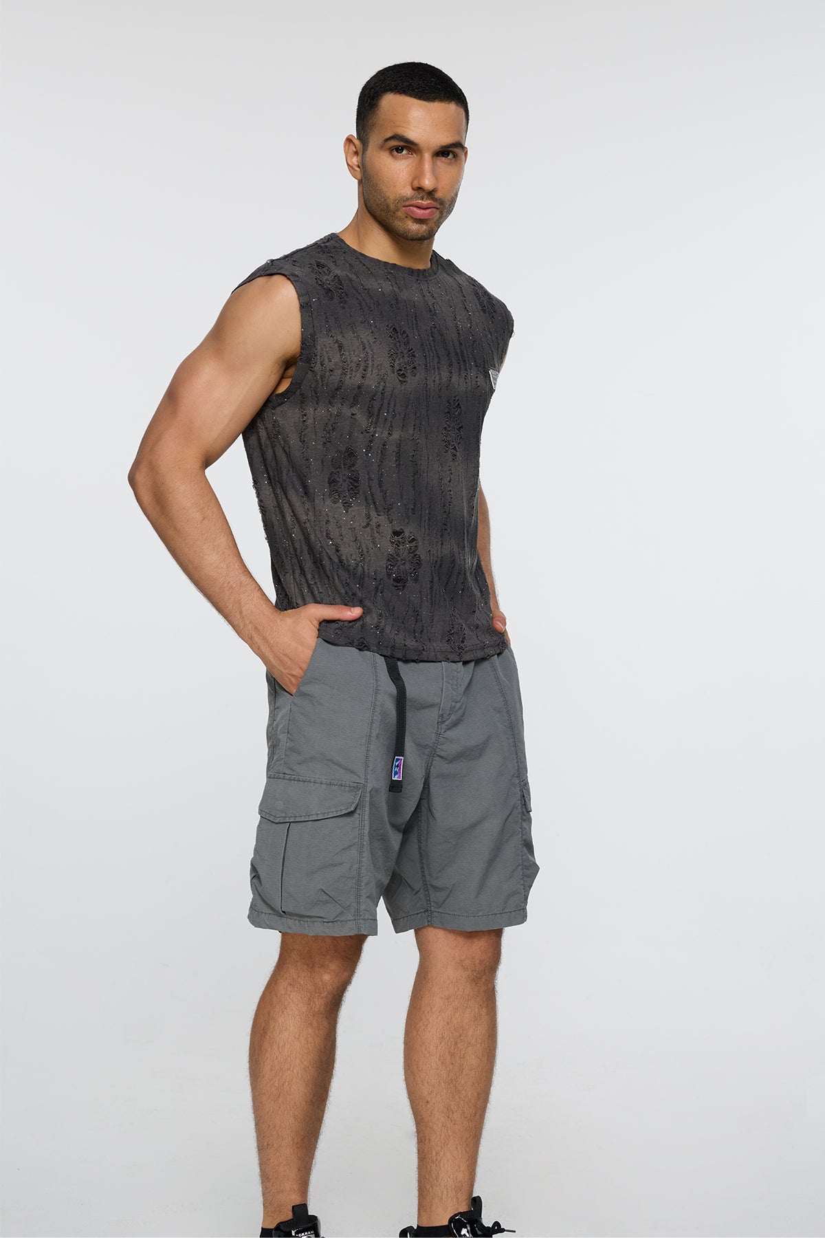 Raw Matter Ripped Sleeveless Top