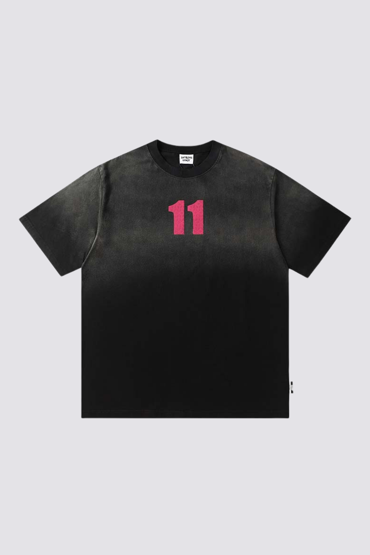 Raw Shape Print Top Black