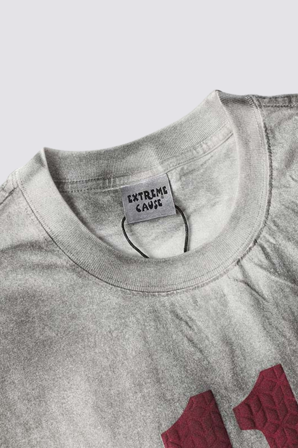 Raw Shape Print Top Grey