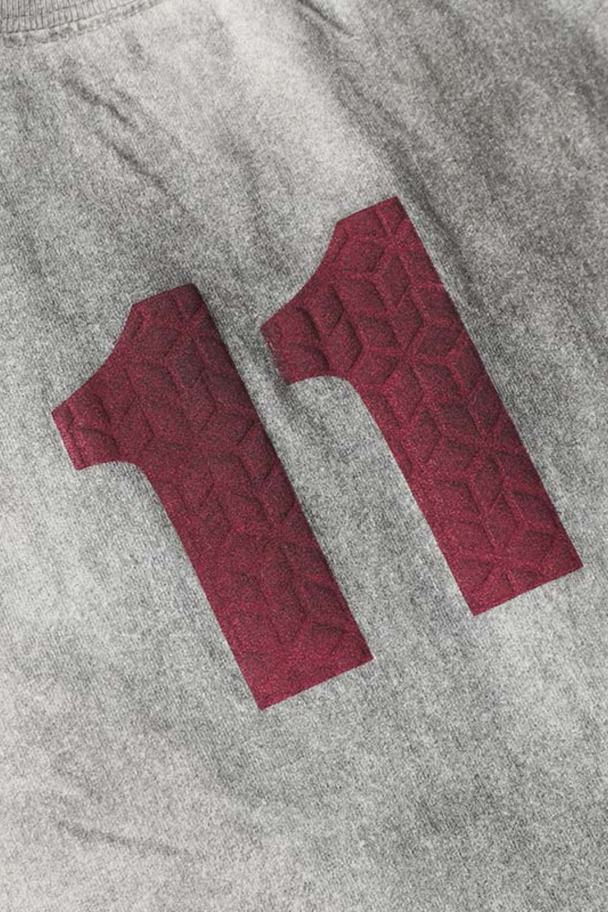 Raw Shape Print Top Grey