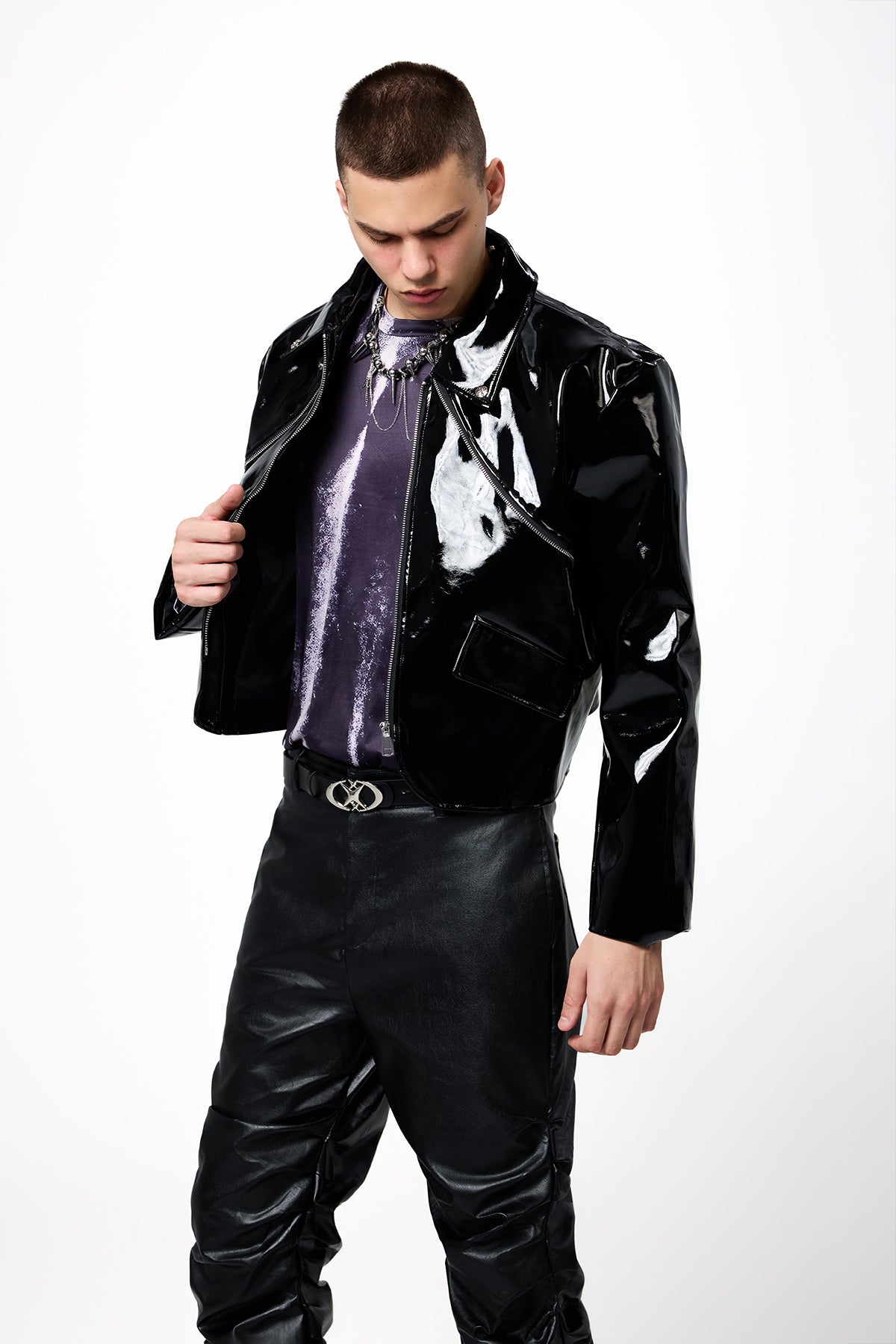 Raw Vibe Long Sleeve Leather Jacket