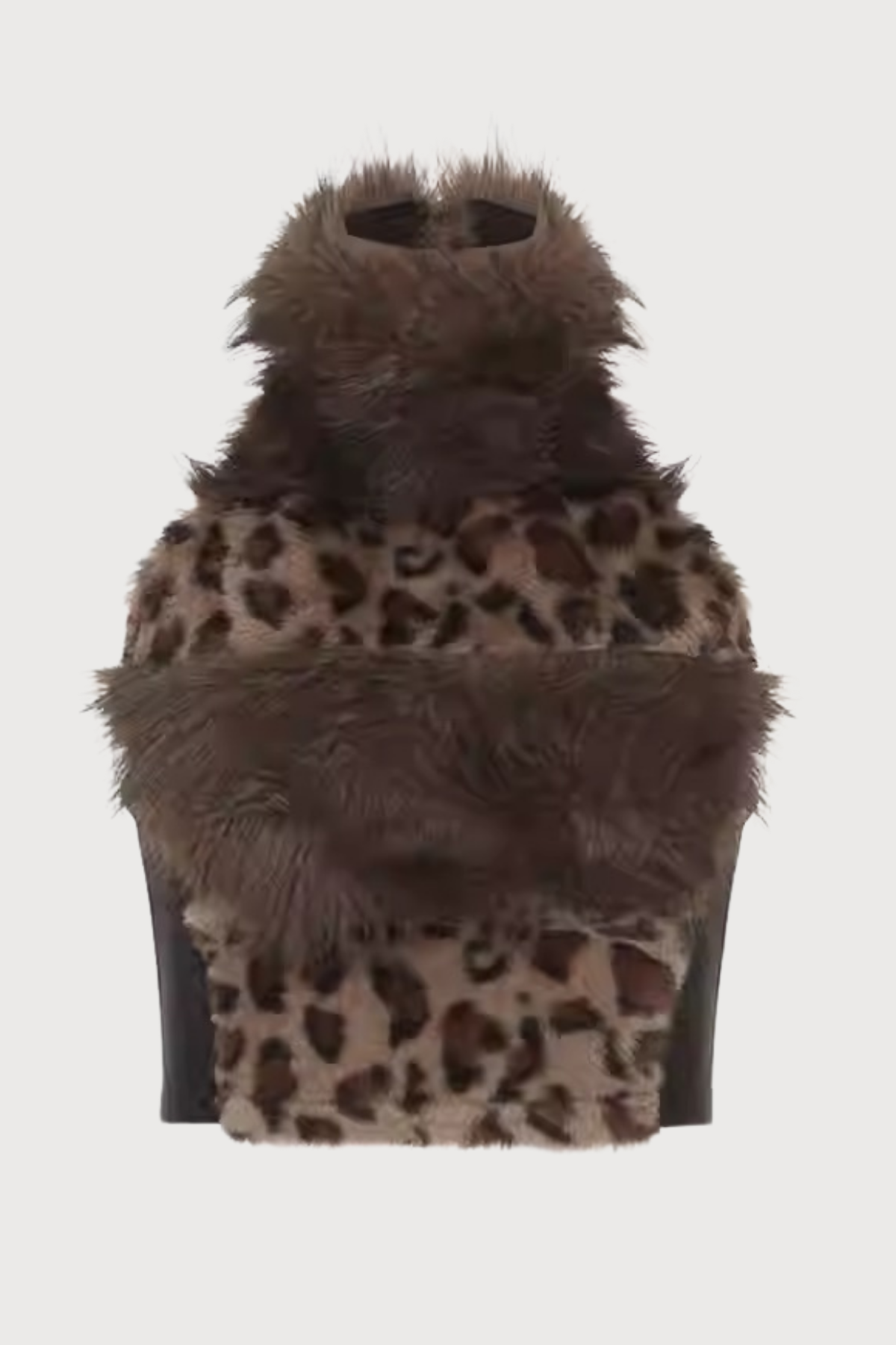 Rear Reveal Leopard Feather Top