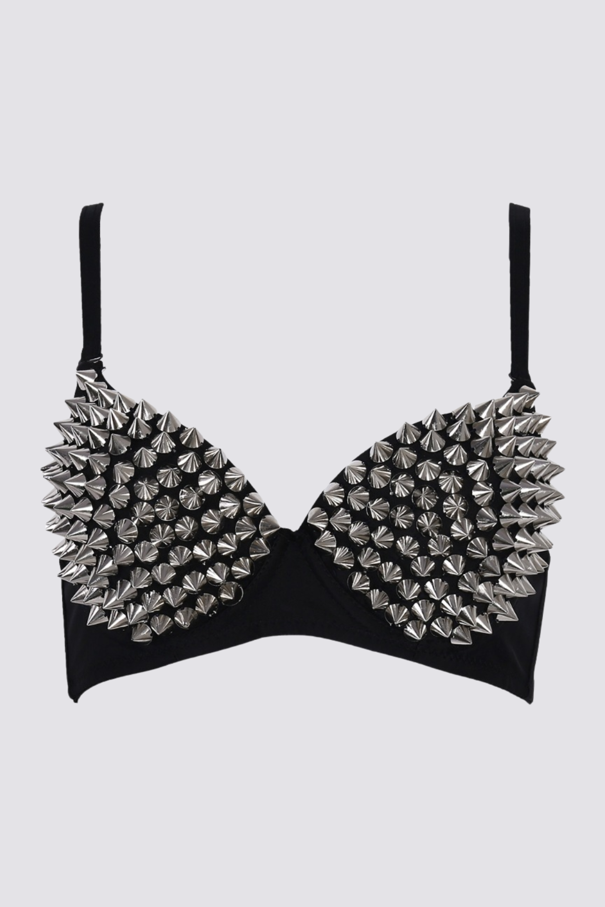 Rebel Code Rivets Punk Bralette