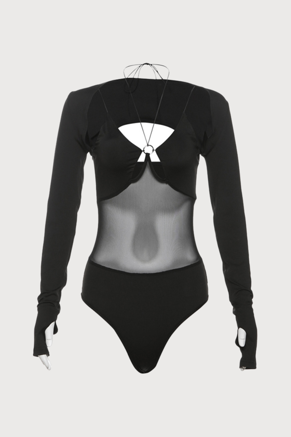 Rebel Strap Spaghetti Mesh Bodysuit