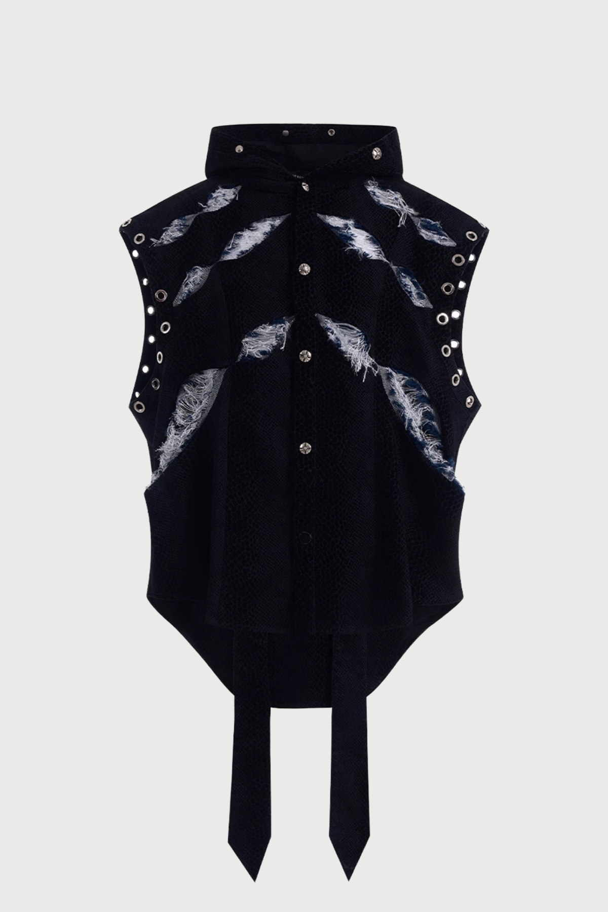 Rebel Badboy Ripped Hoodie Vest