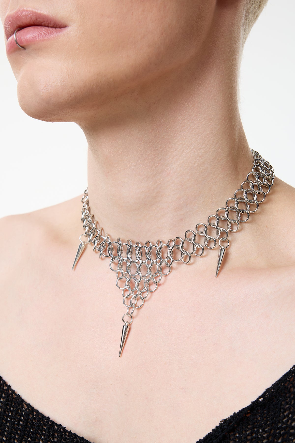 Refined Steel Metal Necklace