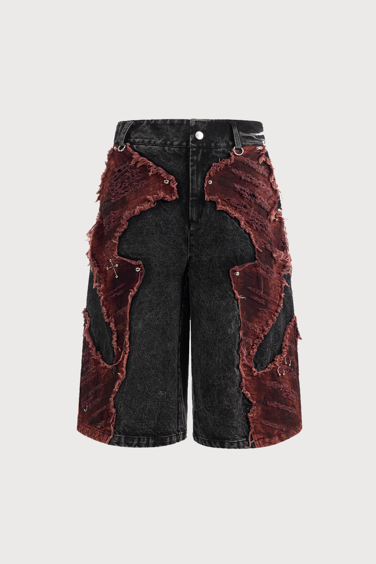 Retro Cut Rivet Short Jeans