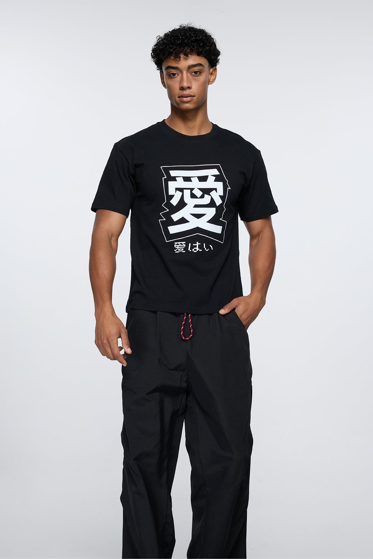 Reverse Stripe Print T-Shirt