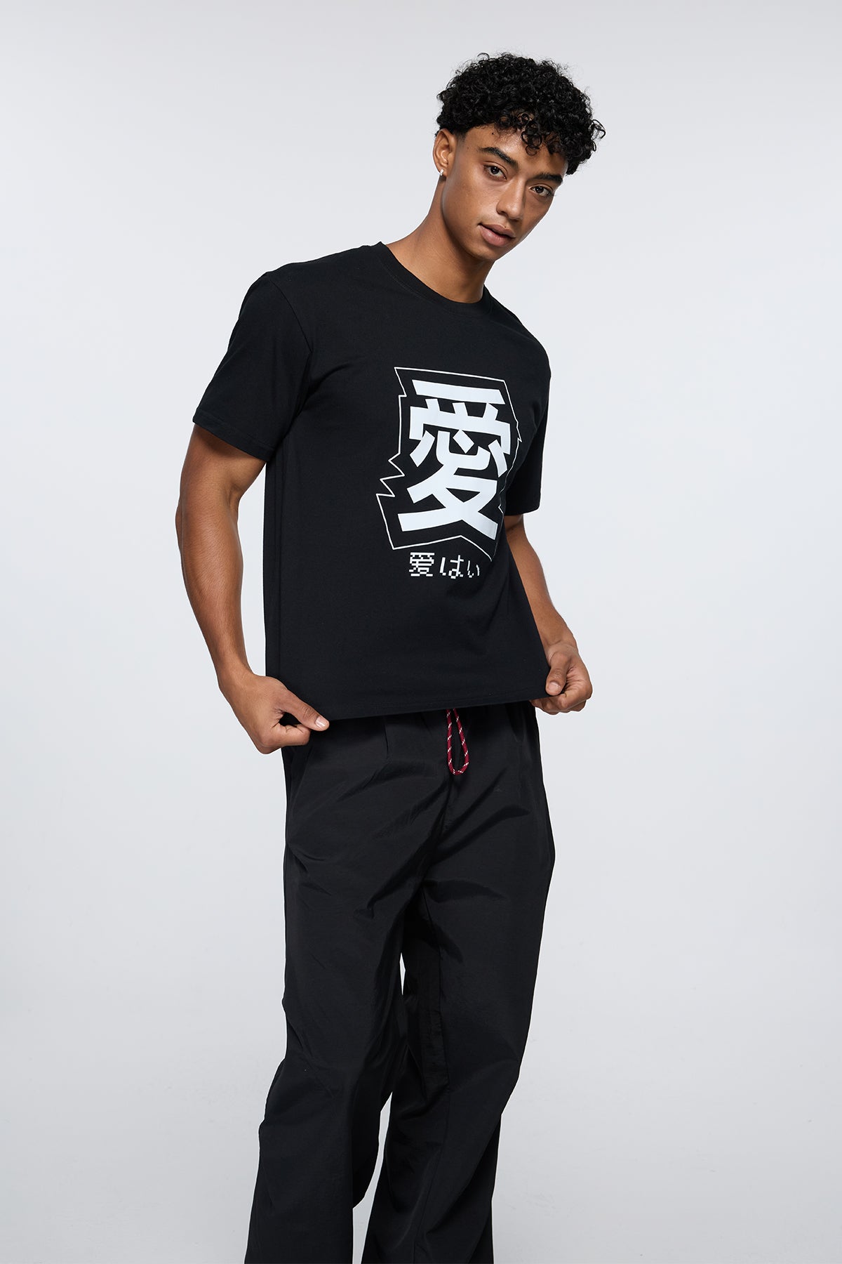 Reverse Stripe Print T-Shirt