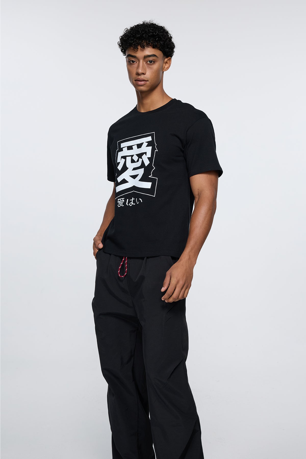 Reverse Stripe Print T-Shirt