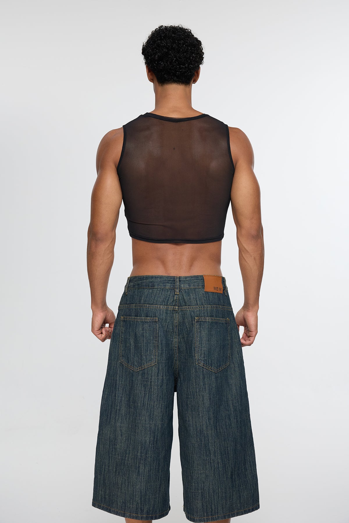 Rib Axis Rhinestone Crop Top
