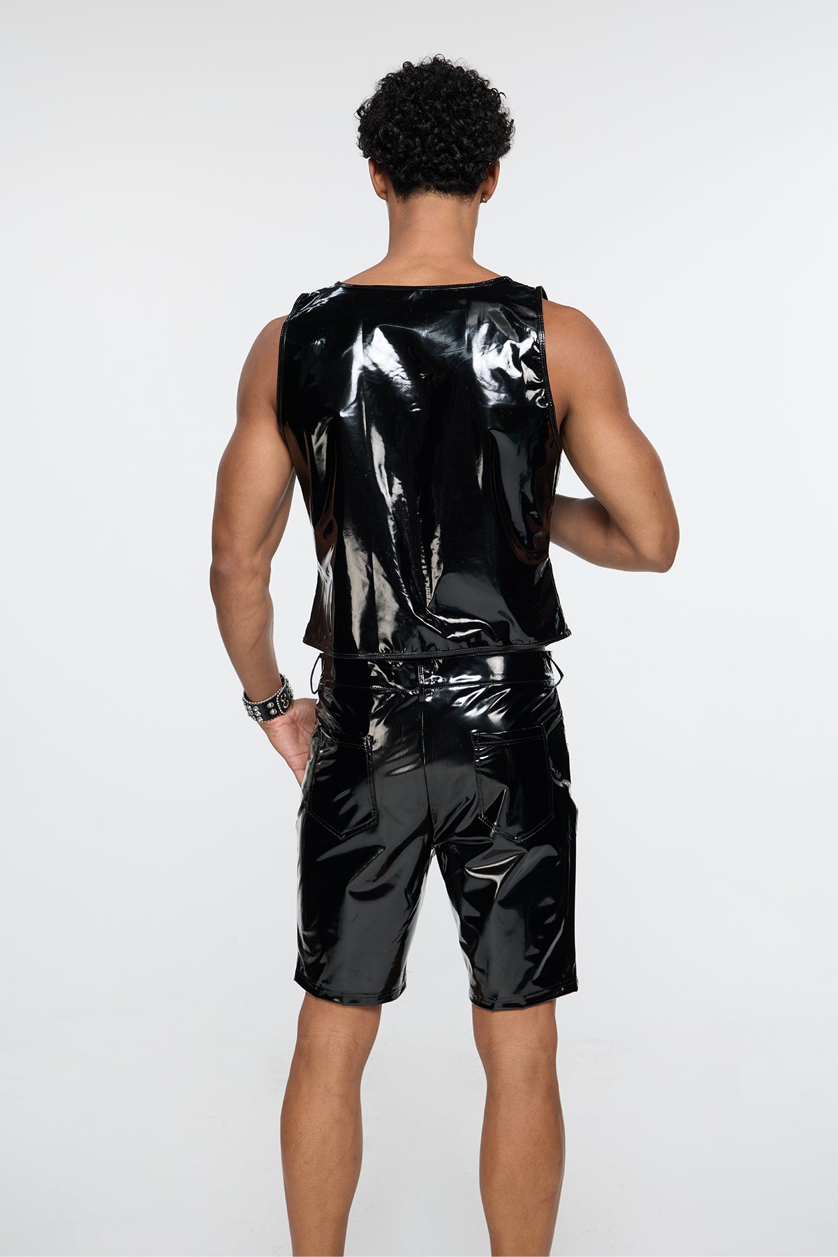 Rigid Hide Pantent Leather Vest