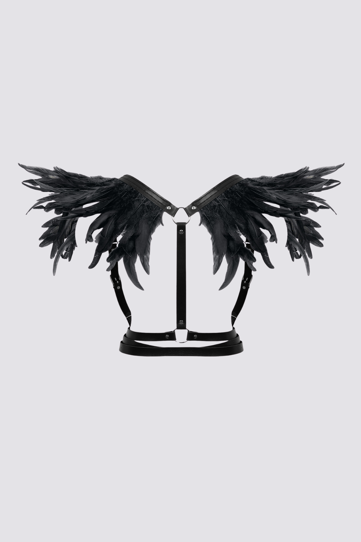 Rigid Seduction Feather Harness Black
