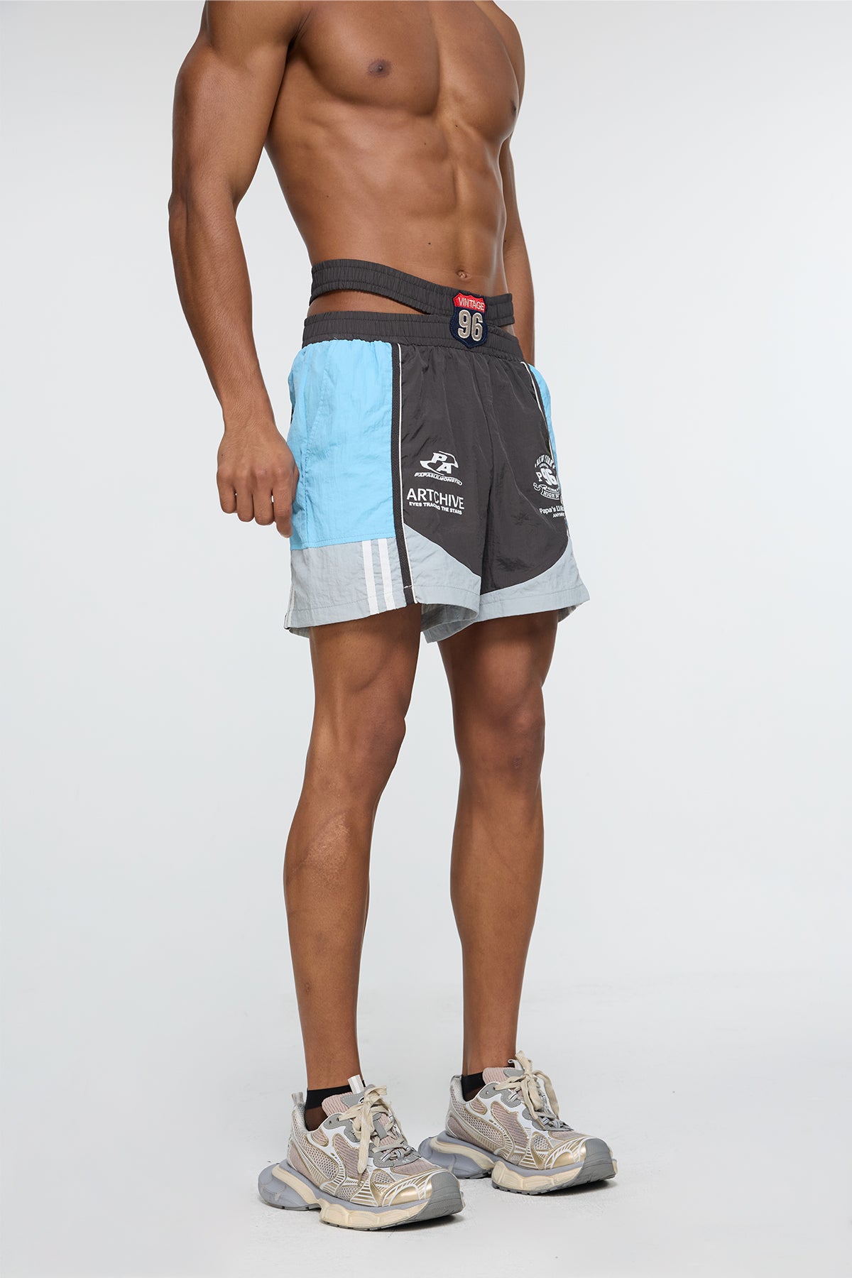 Rigid Split Print Shorts