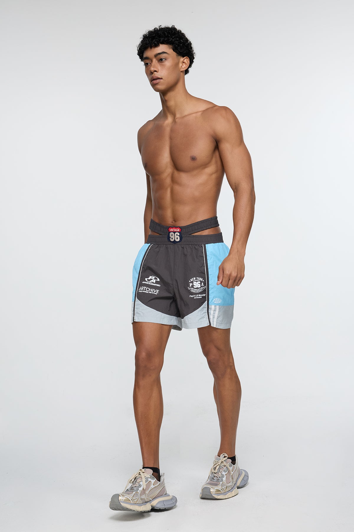 Rigid Split Print Shorts