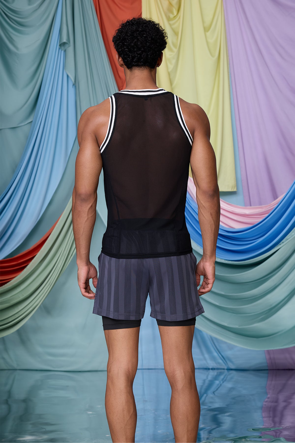 Rugged Lattice Mesh Tank Top