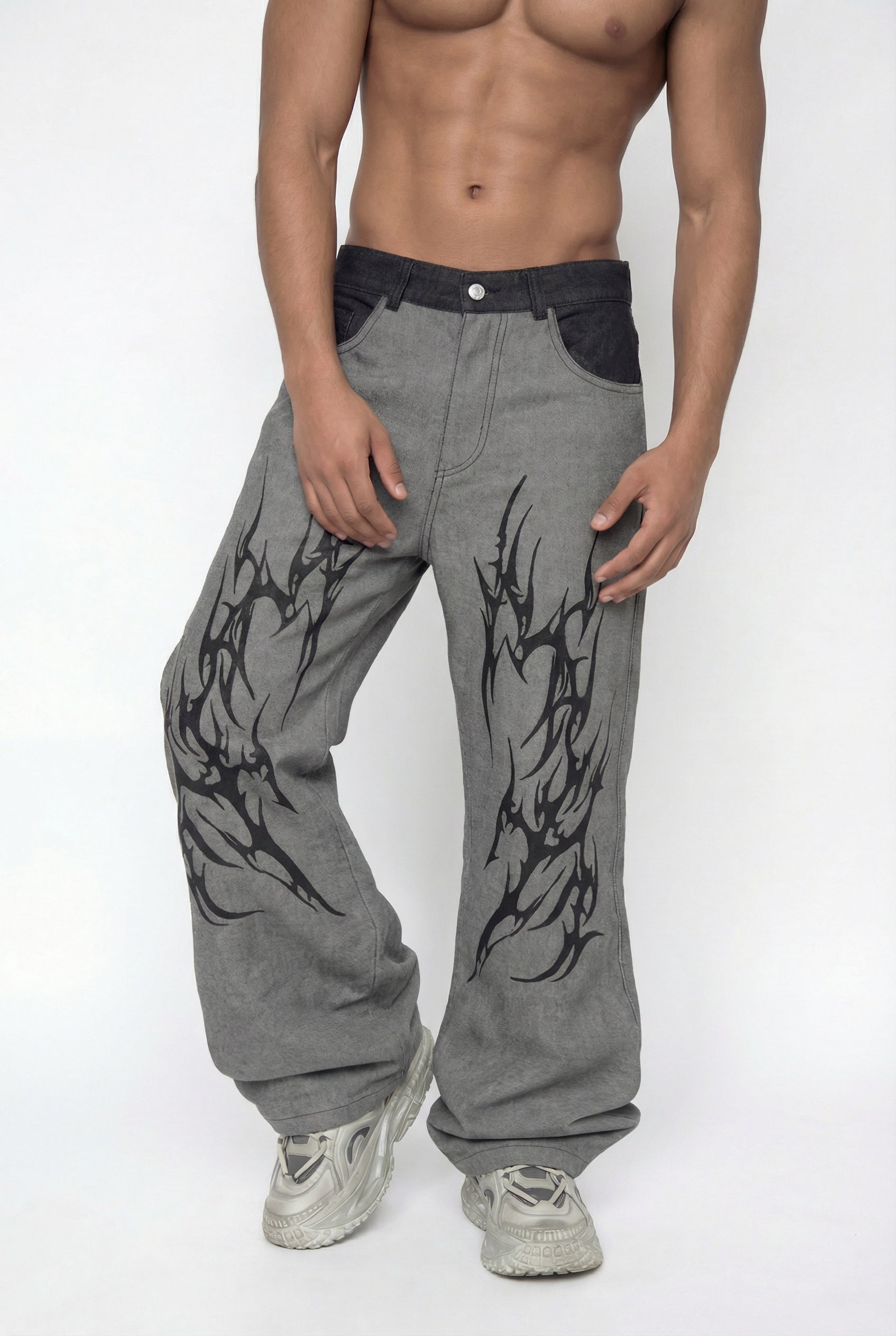 Rust Dream Lightning Wide Leg Jeans