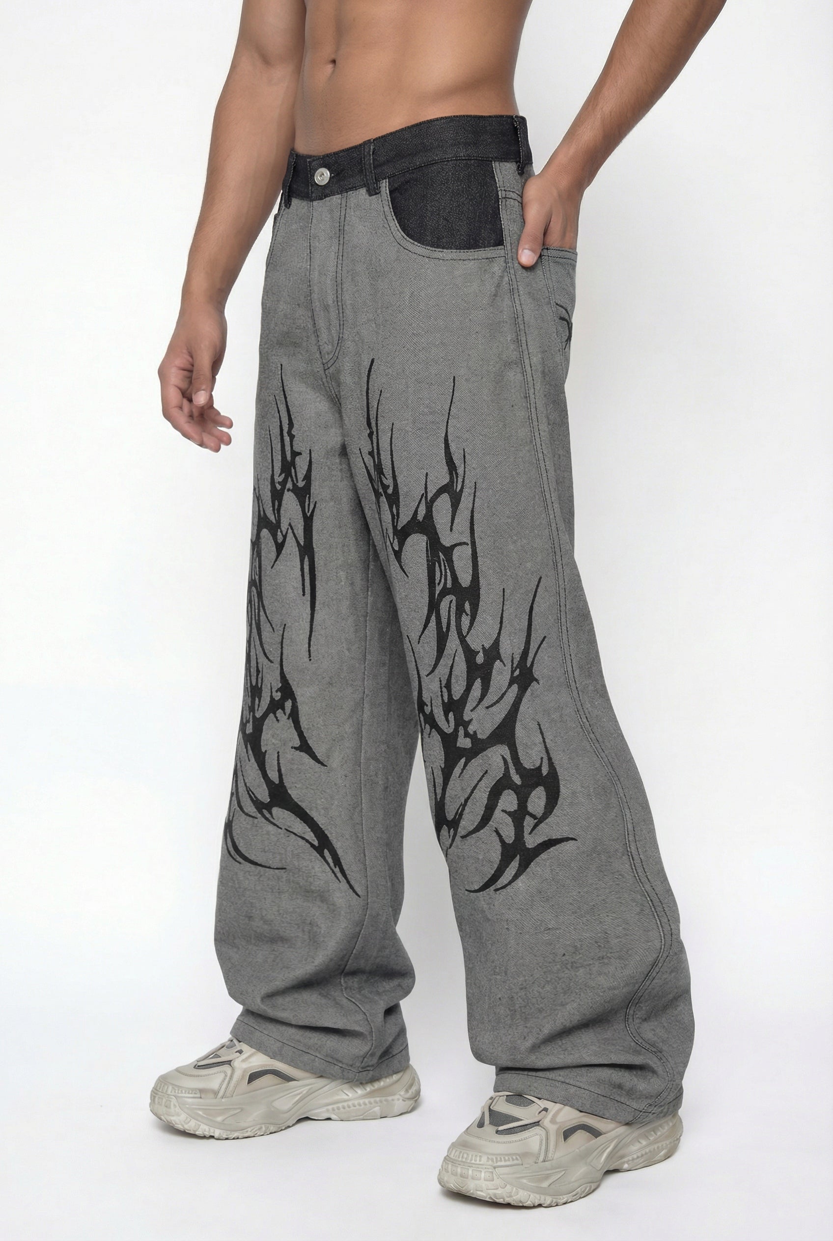 Rust Dream Lightning Wide Leg Jeans