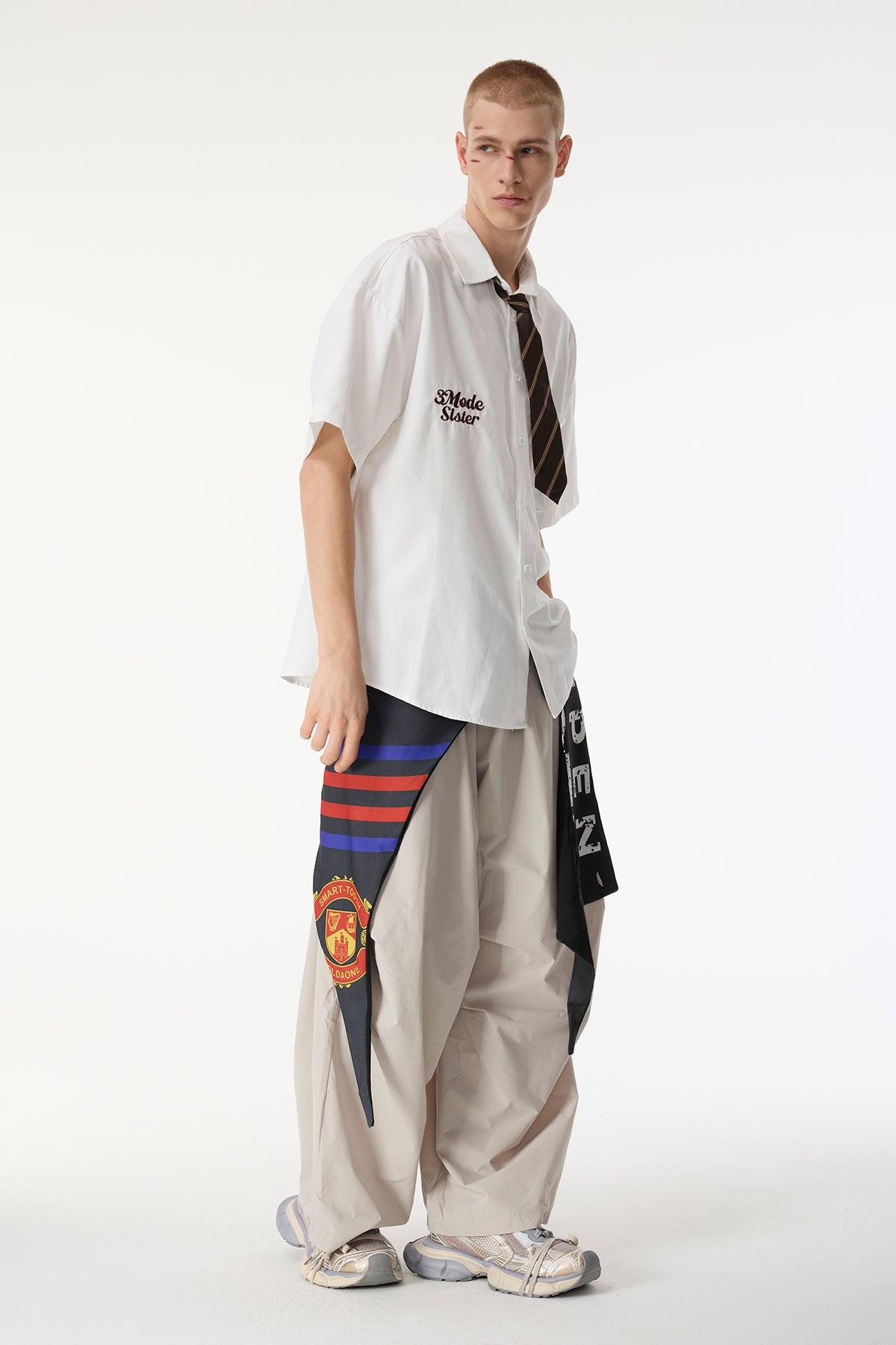 Sable Thread Embroidered Flower Shirts