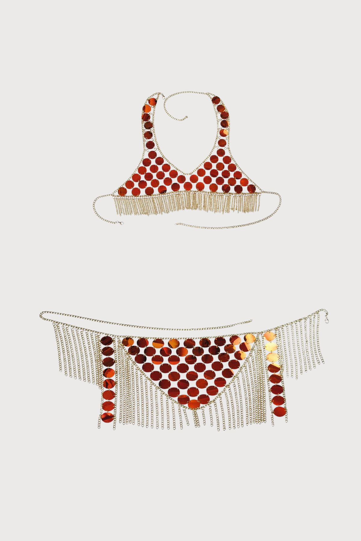 Sensual Thread Fringe Skirt Set