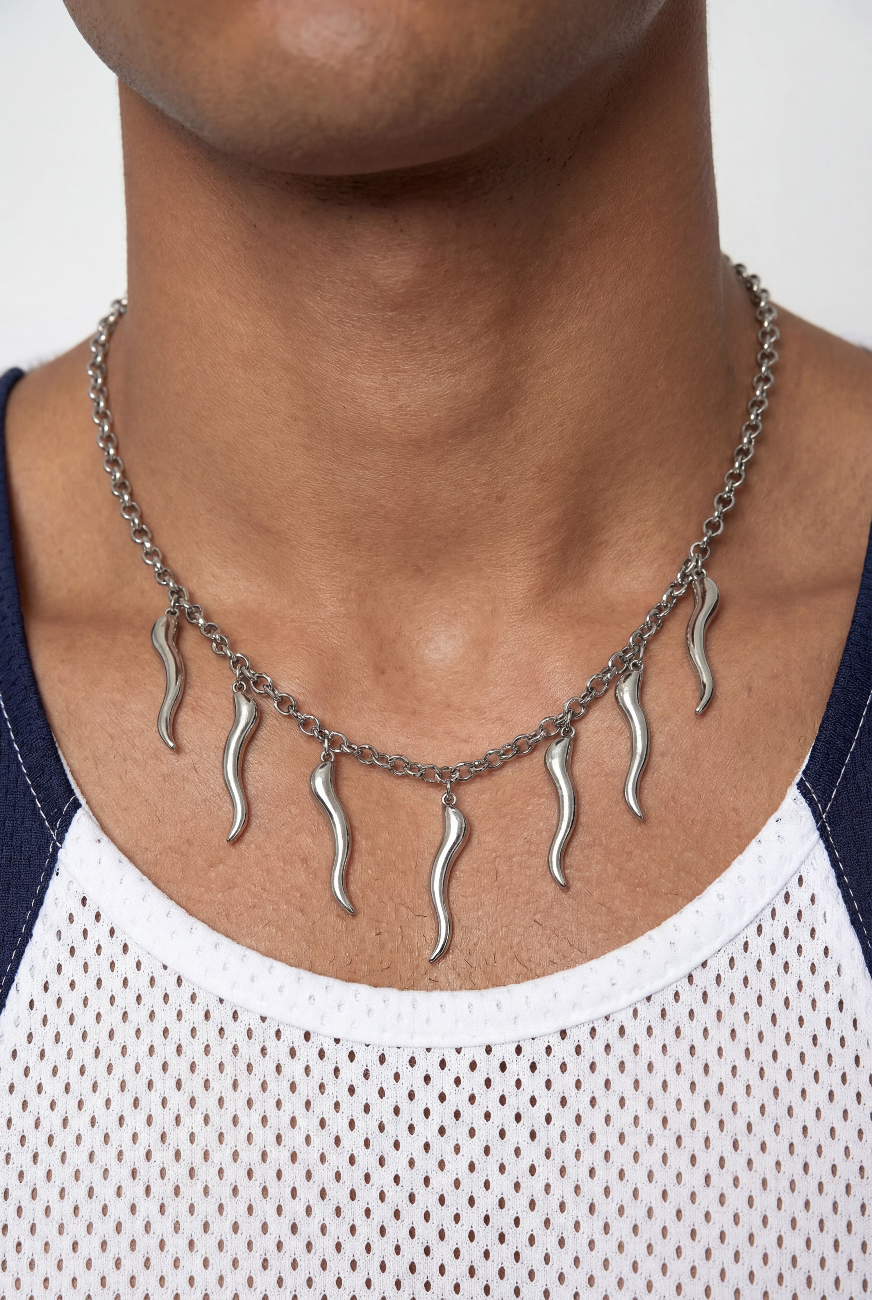 Shadow Arc Metal Necklace