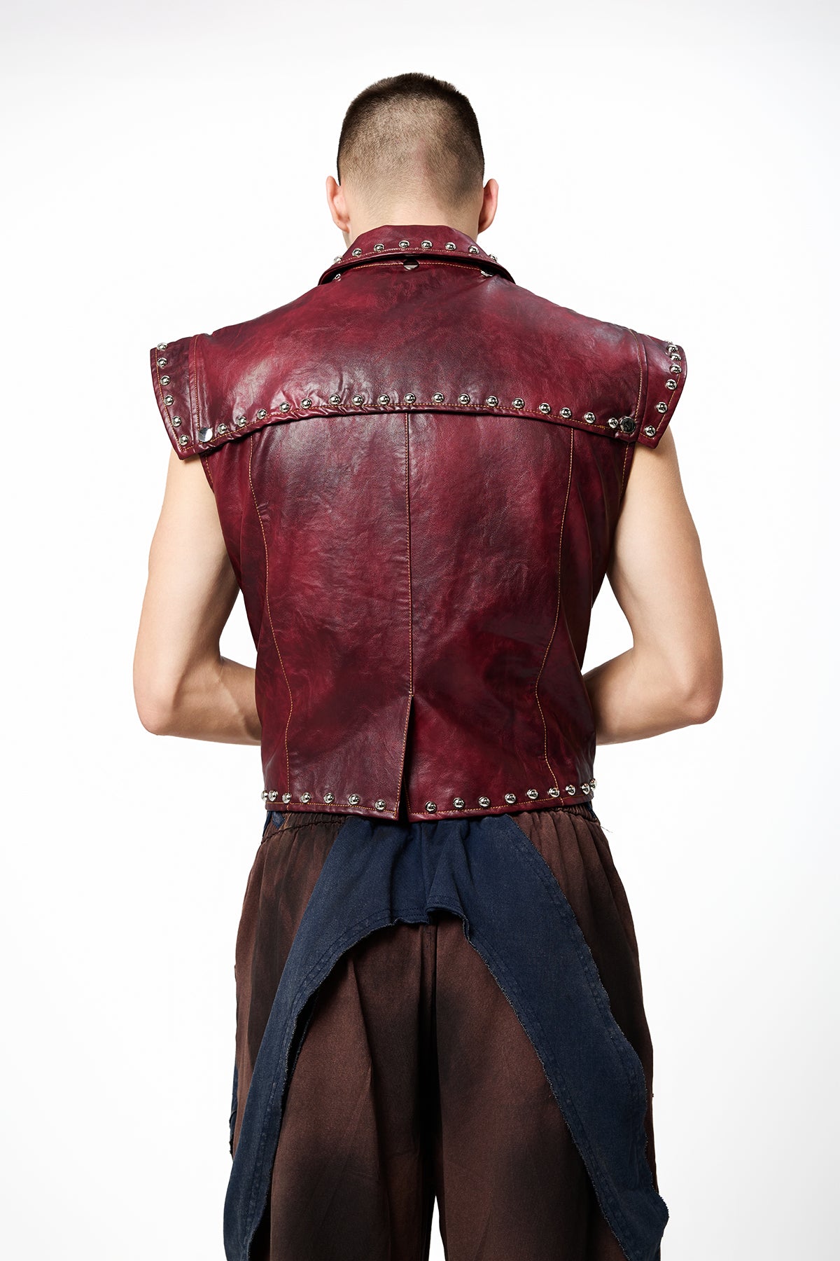 Shadow Grip Leather Rivet Vest