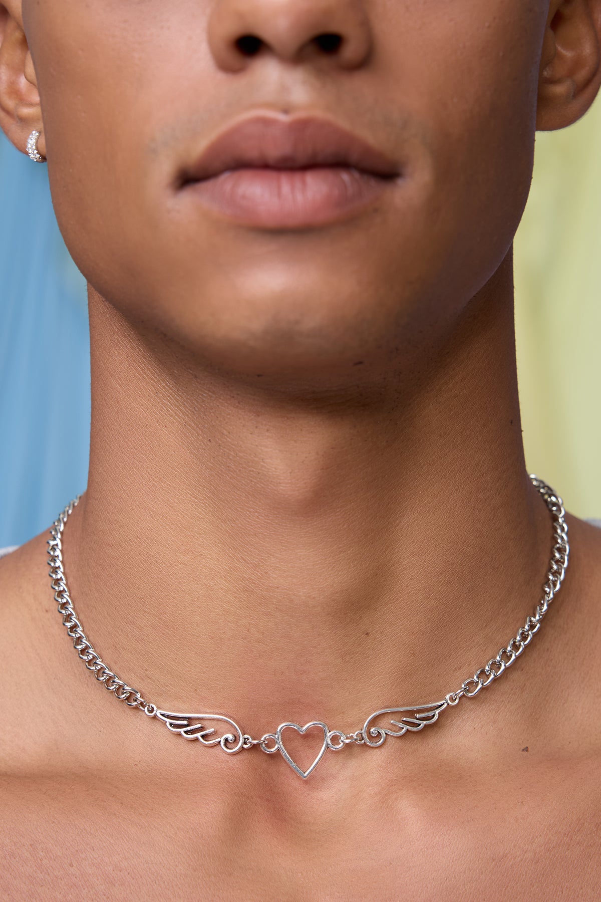 Shadow Link Metal Wing Necklace