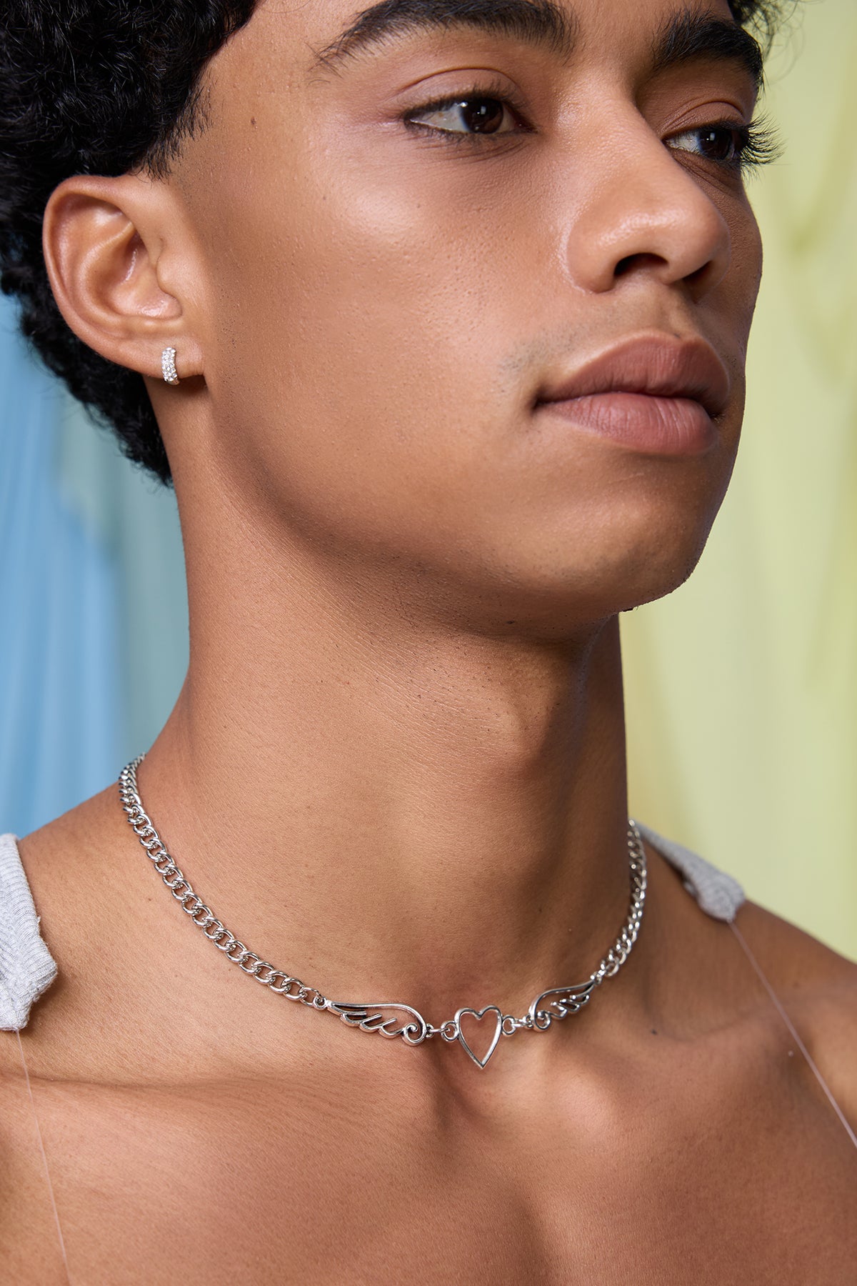 Shadow Link Metal Wing Necklace