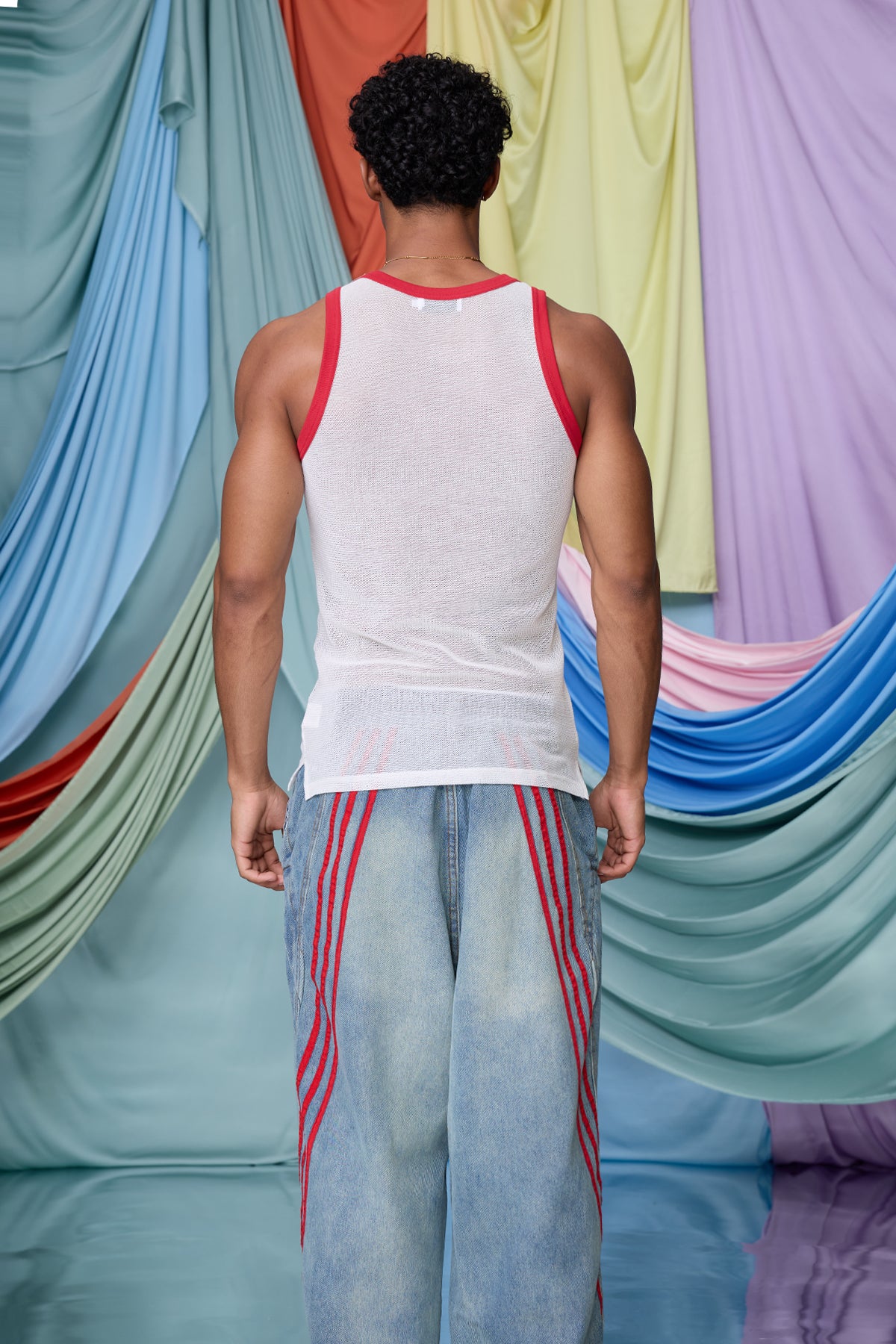 Shadow Motif Print Tank Top