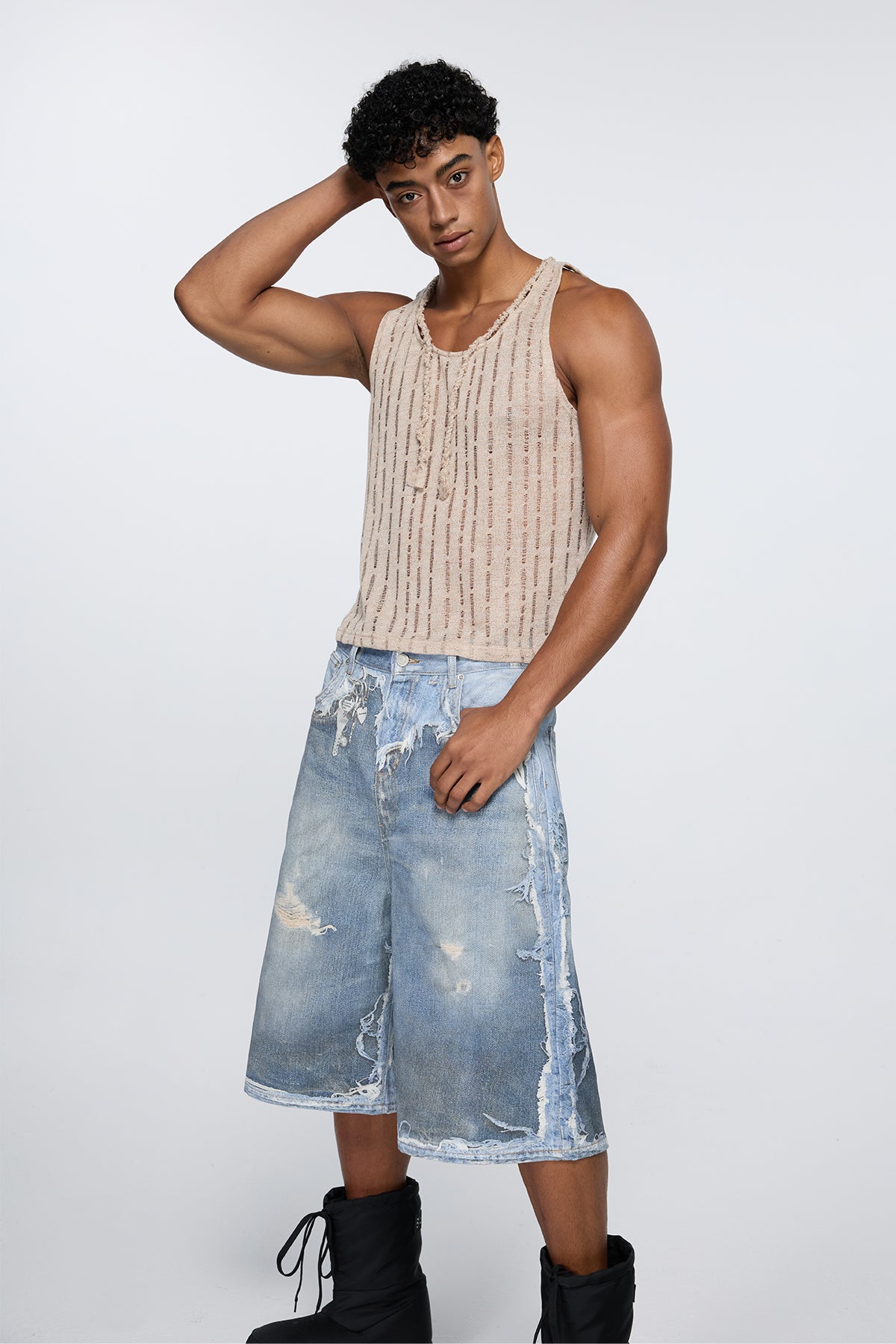 Shadow Rib Knit Tank Top