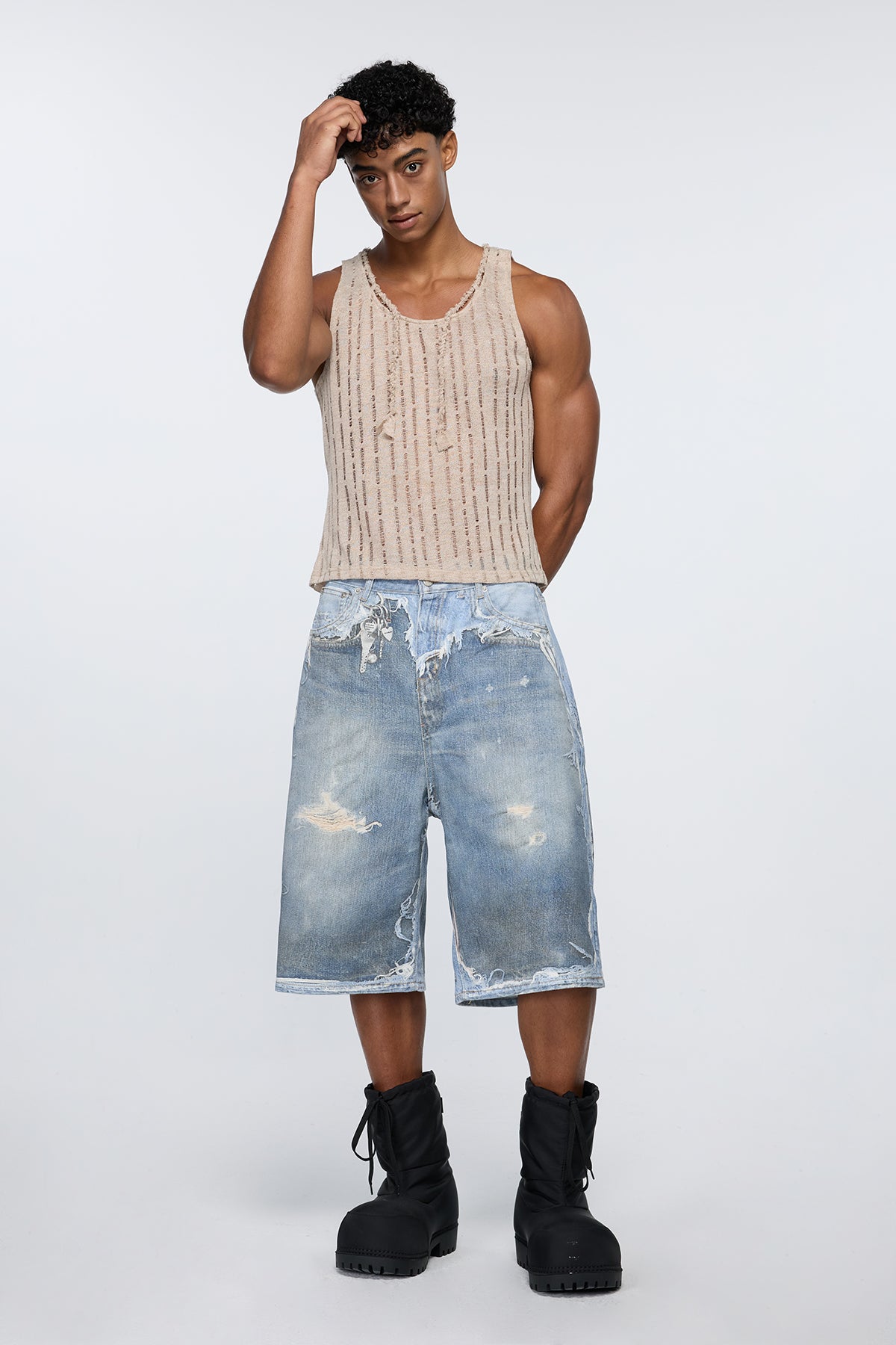 Shadow Rib Knit Tank Top