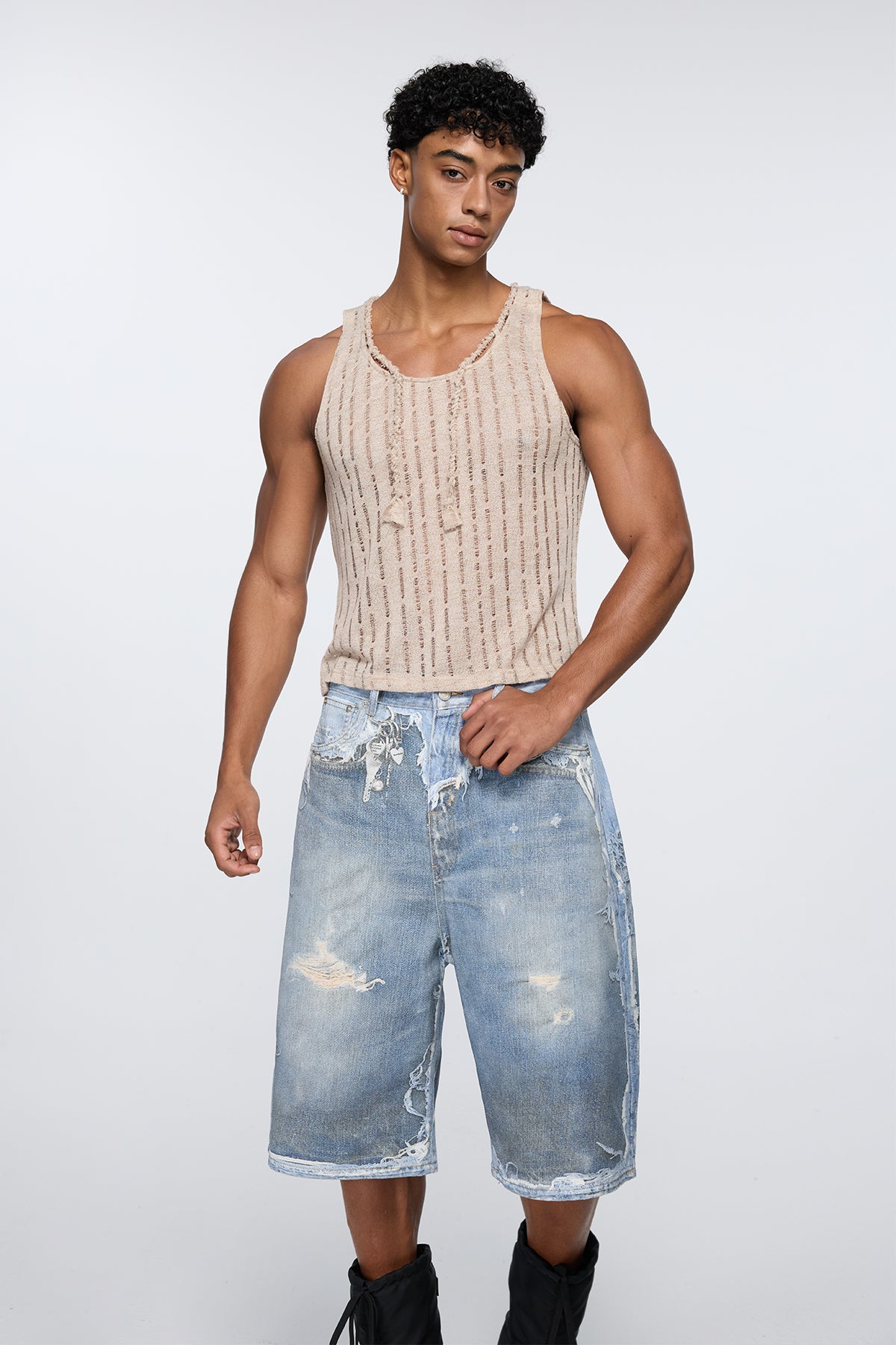 Shadow Rib Knit Tank Top