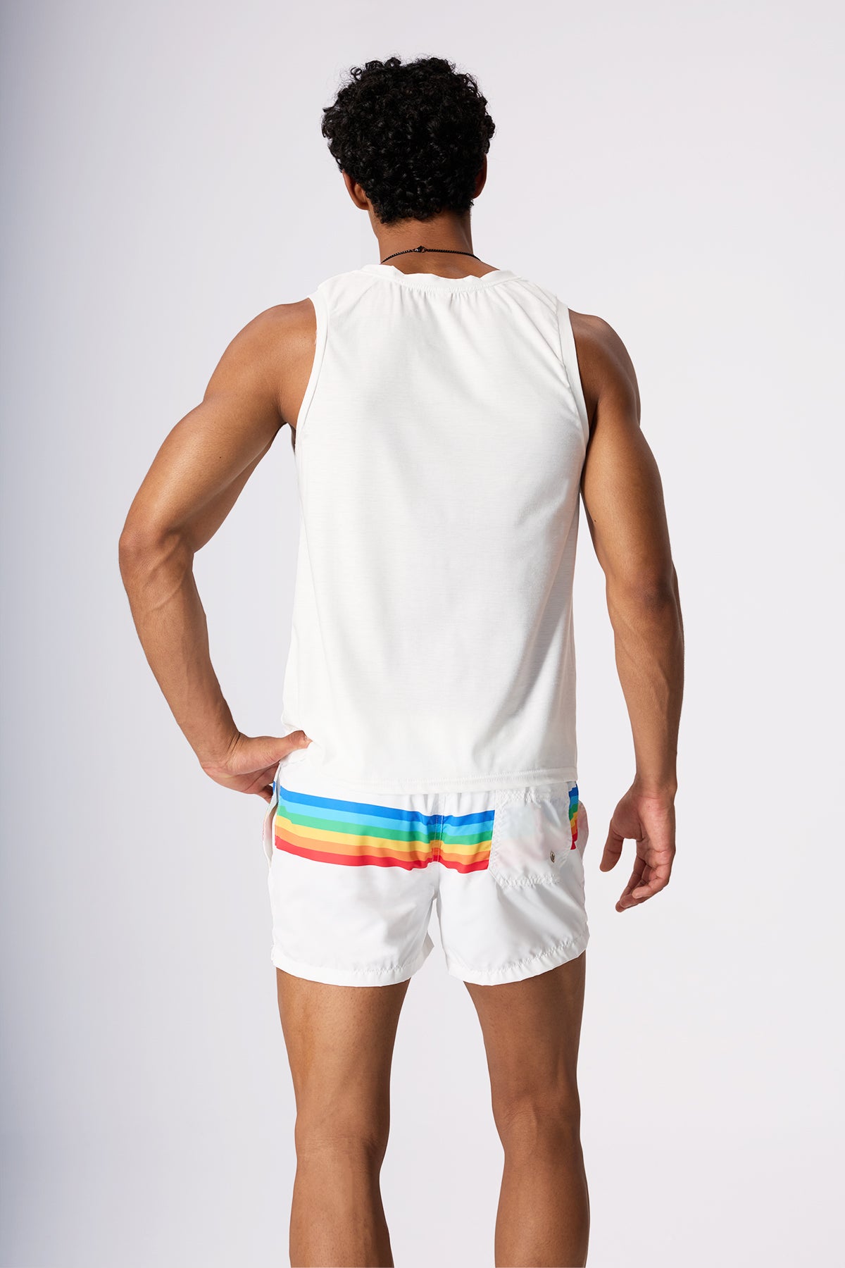 Shadow Thread Print Sleeveless Top