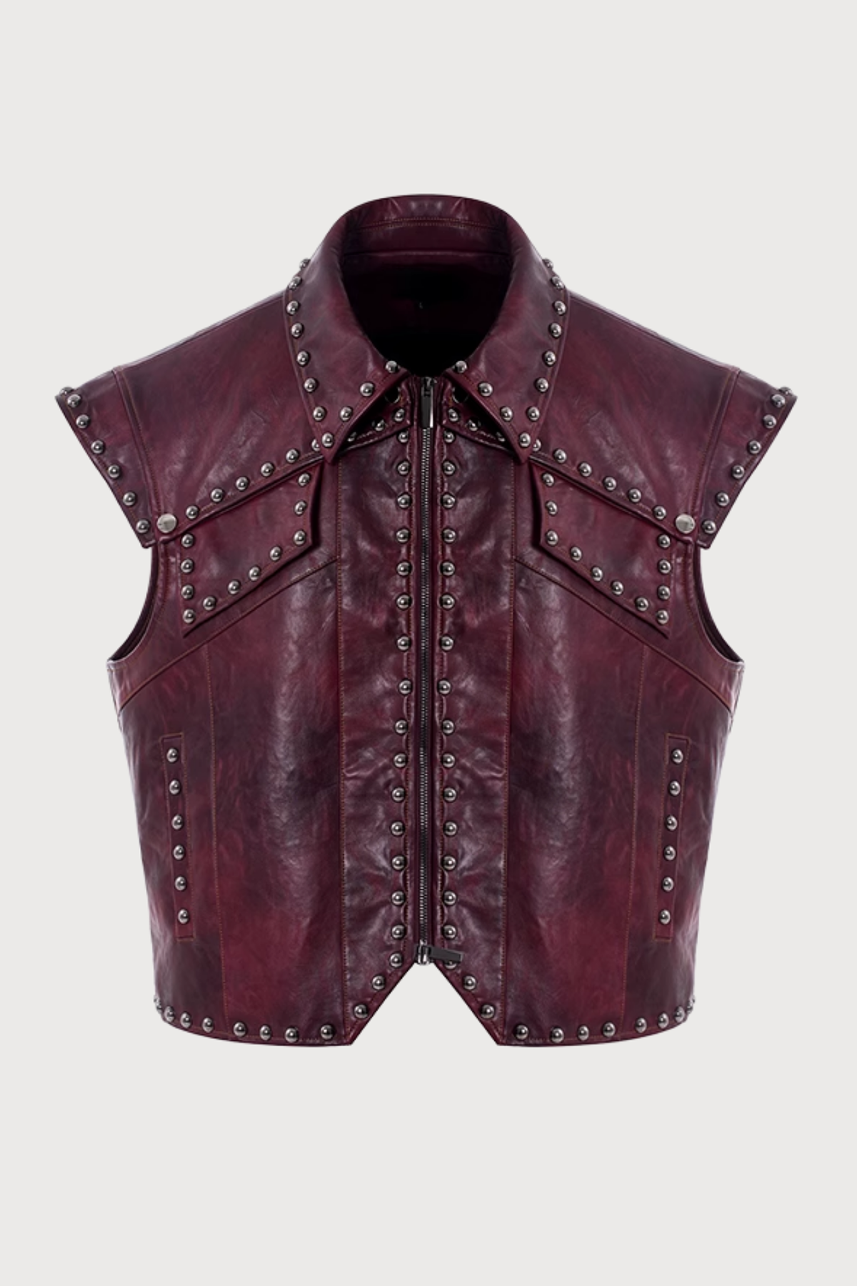 Shadow Grip Leather Rivet Vest