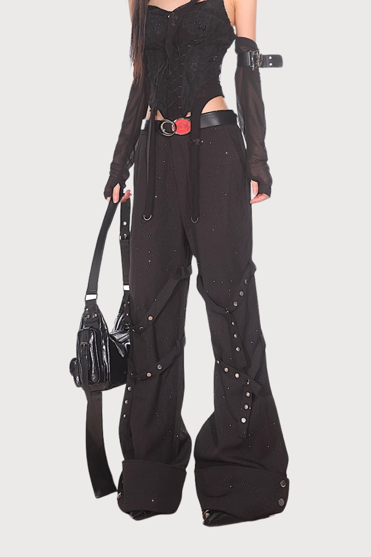 Sharp Form Draped Wide Leg Pants