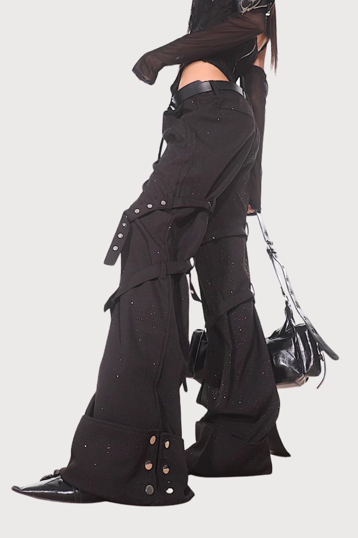 Sharp Form Draped Wide Leg Pants