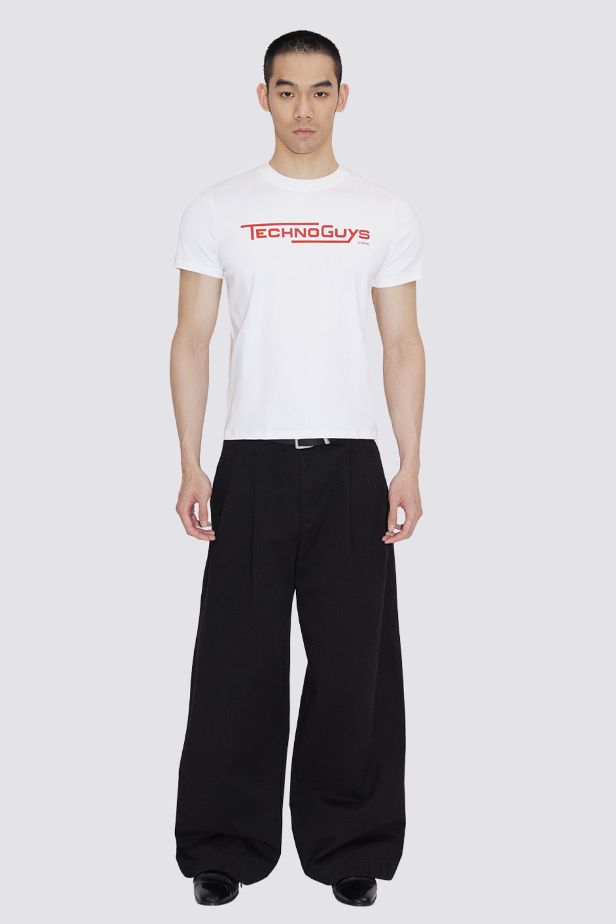 Sharp Hue Letter Print Top White