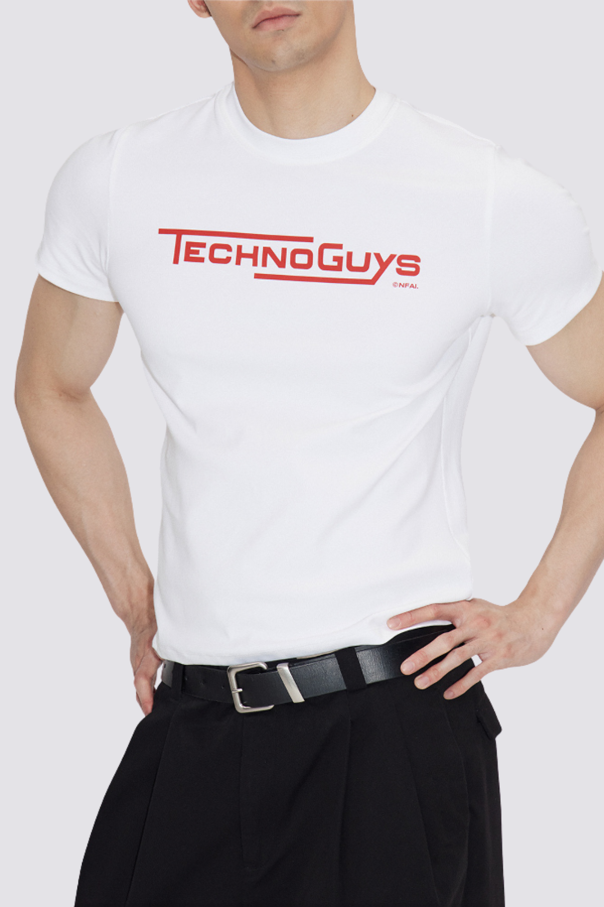 Sharp Hue Letter Print Top White