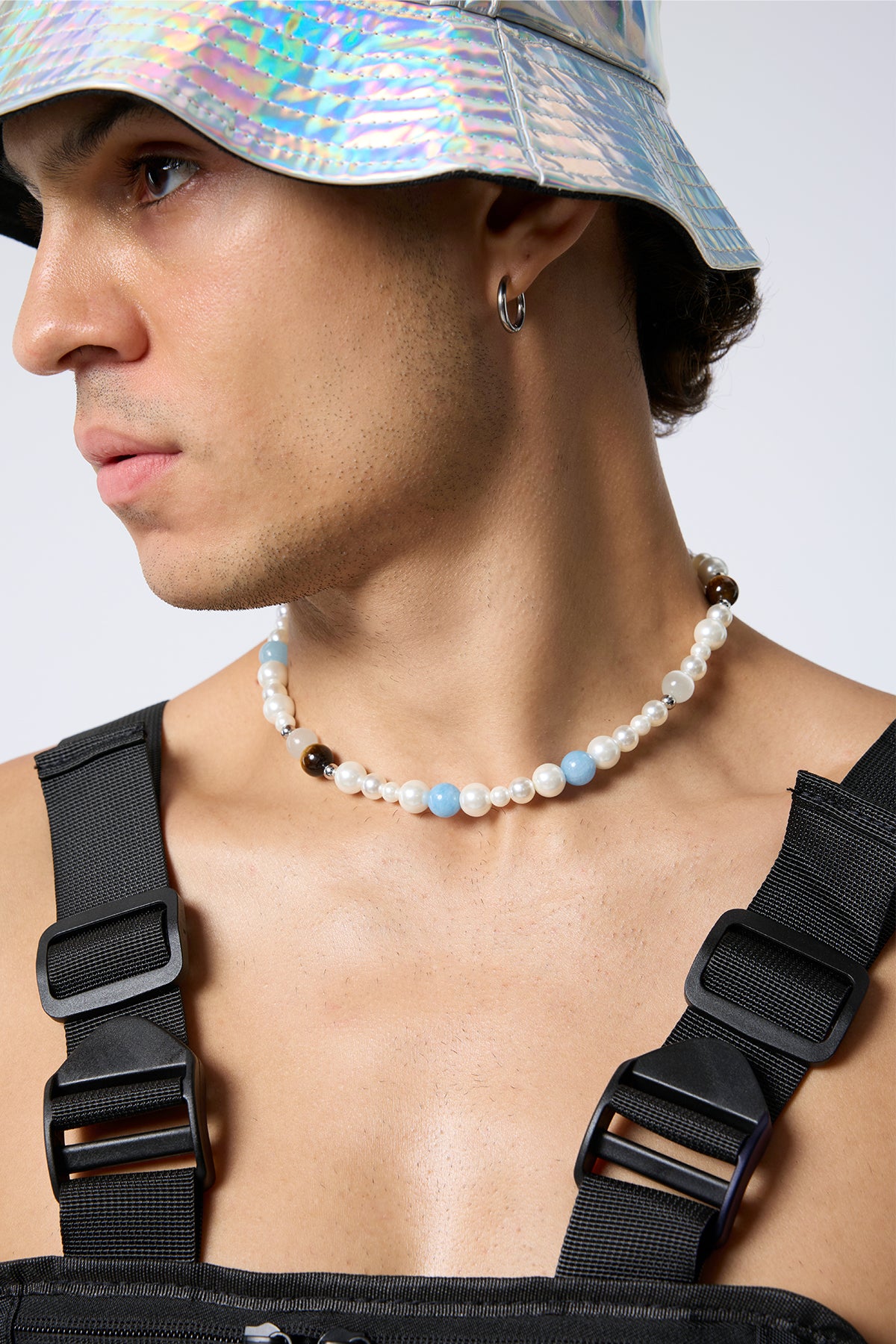 Sheen Combine Beaded Necklace