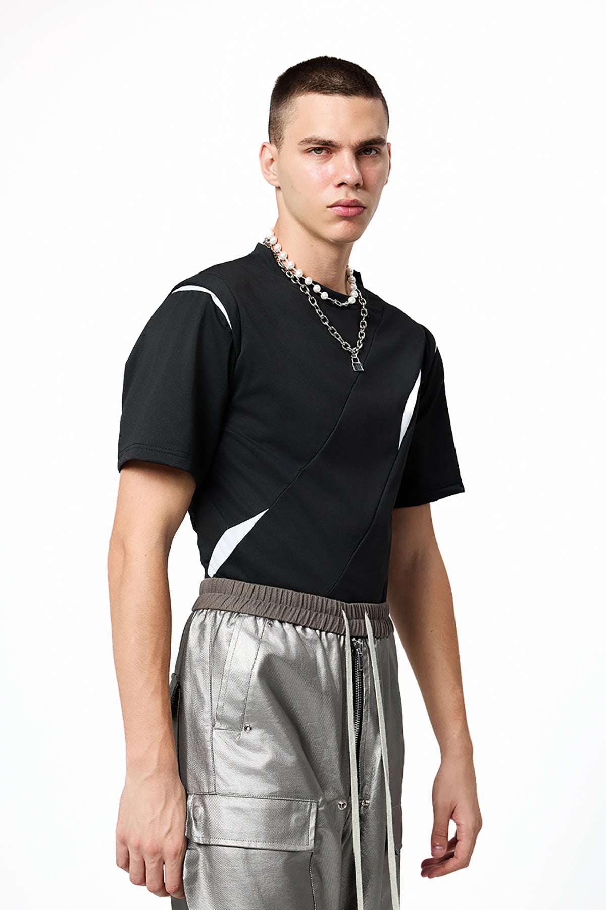 Shine Blend Pearl Metal Necklace