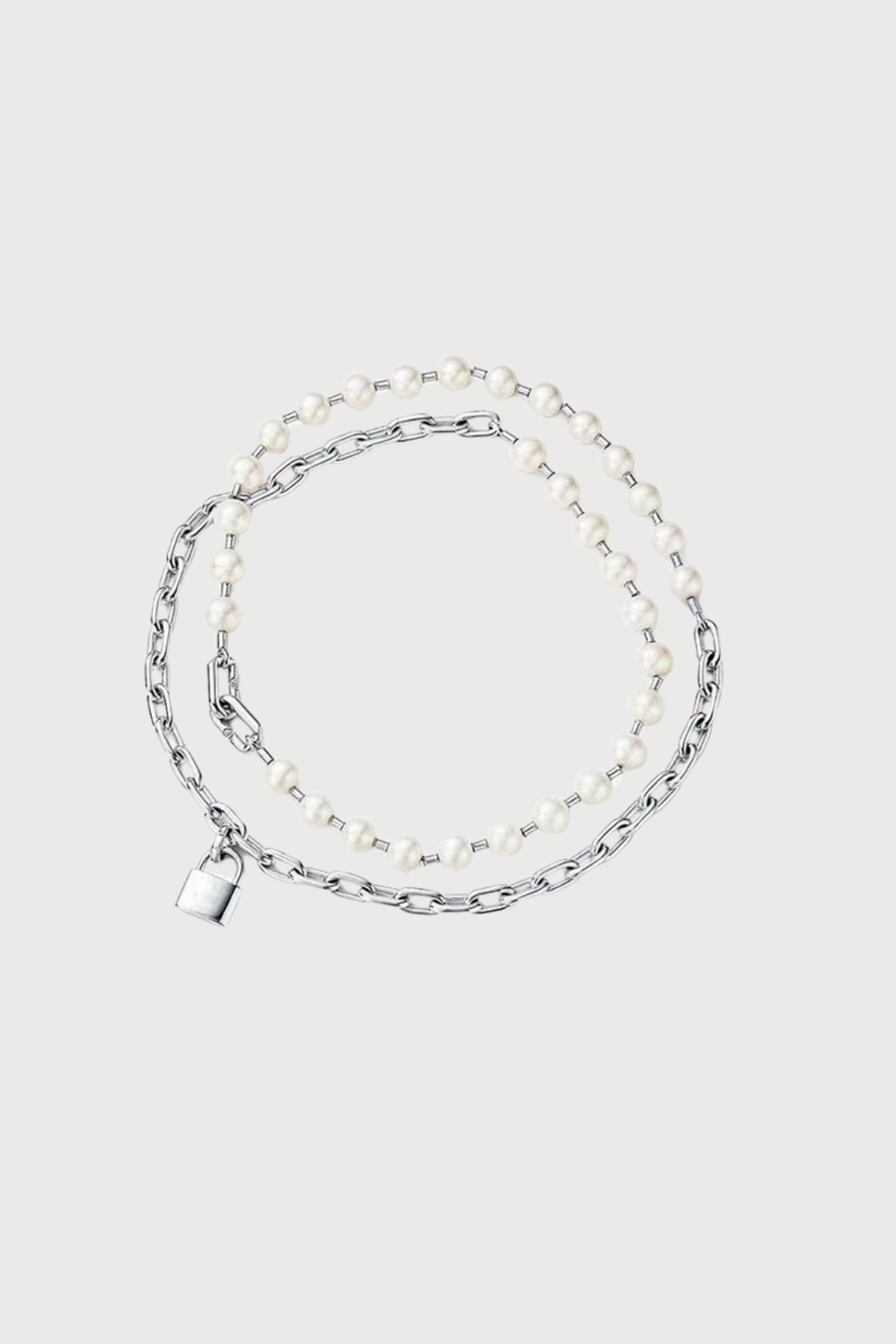 Shine Blend Pearl Metal Necklace