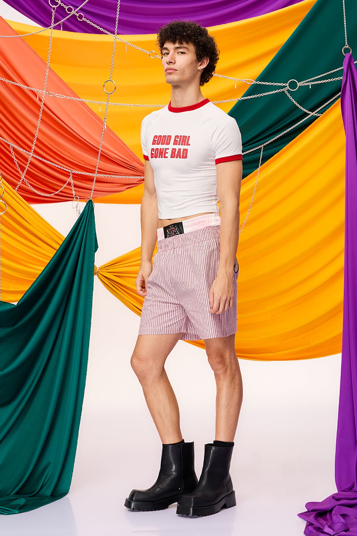 Short Ascent Print Crop Top