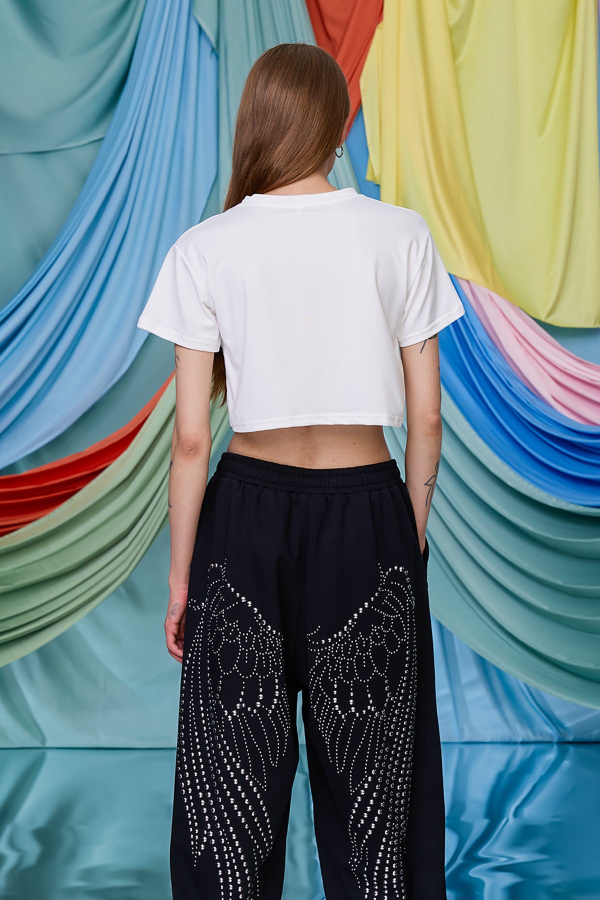 Short Exposure Print Crop Top