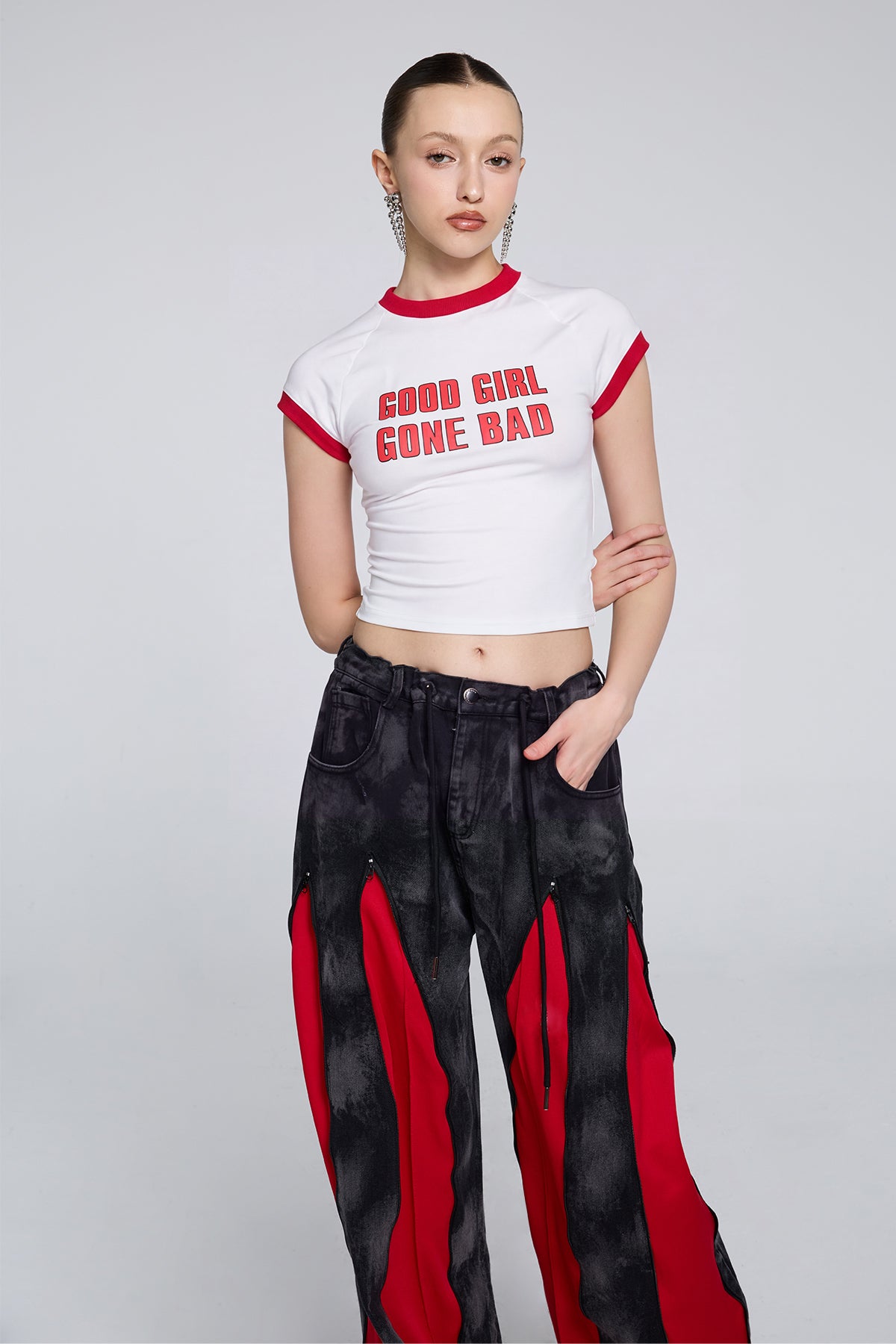 Short Ascent Print Crop Top