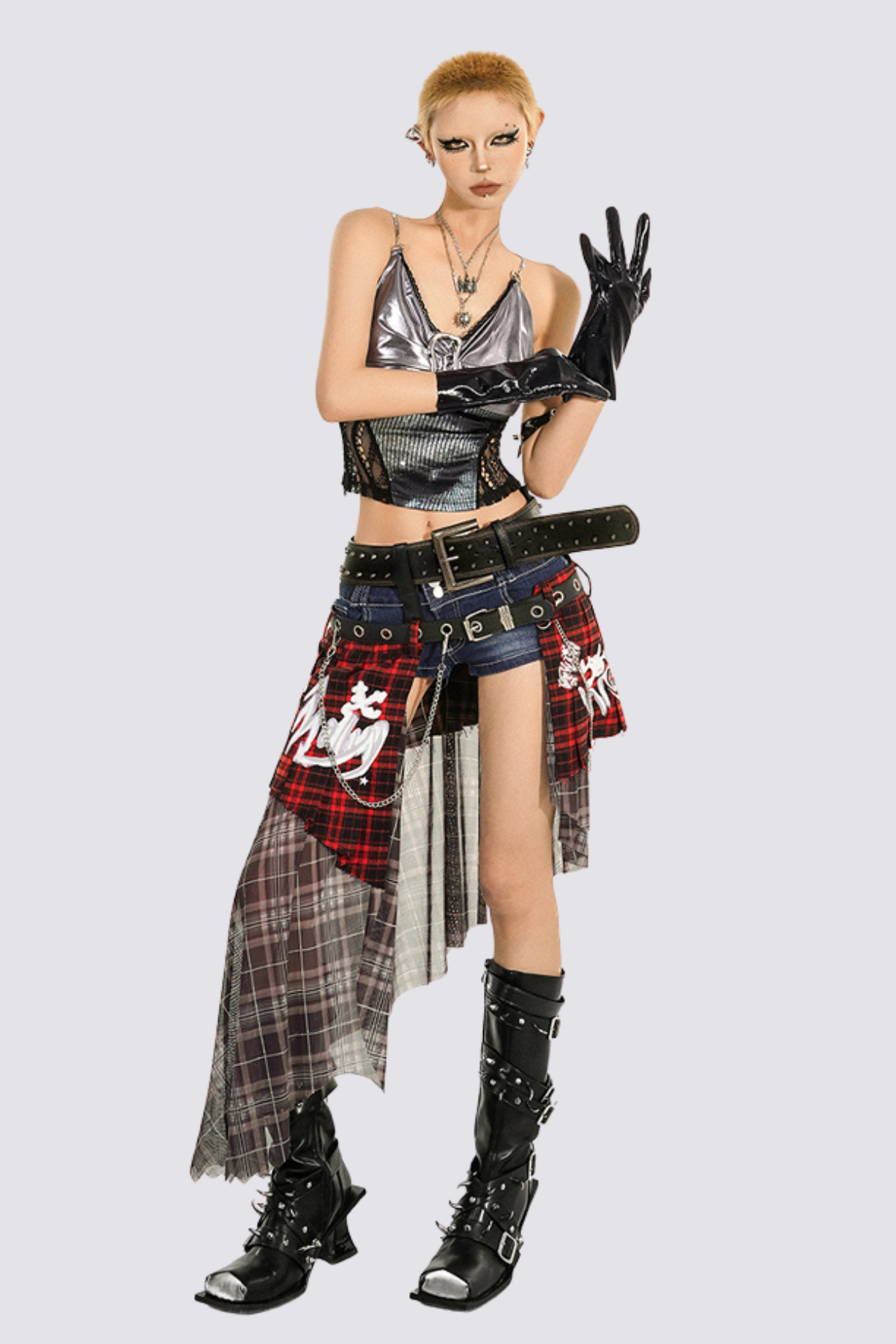 Side Glow Spaghetti Crop Top