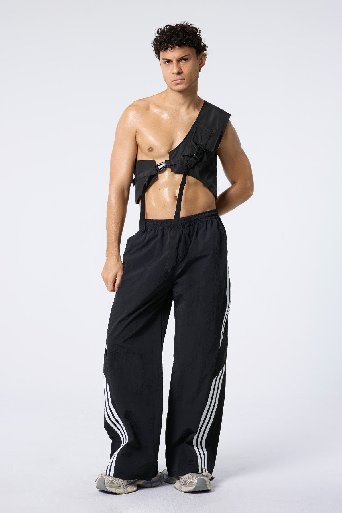 Silent Core One Shoulder Vest Black