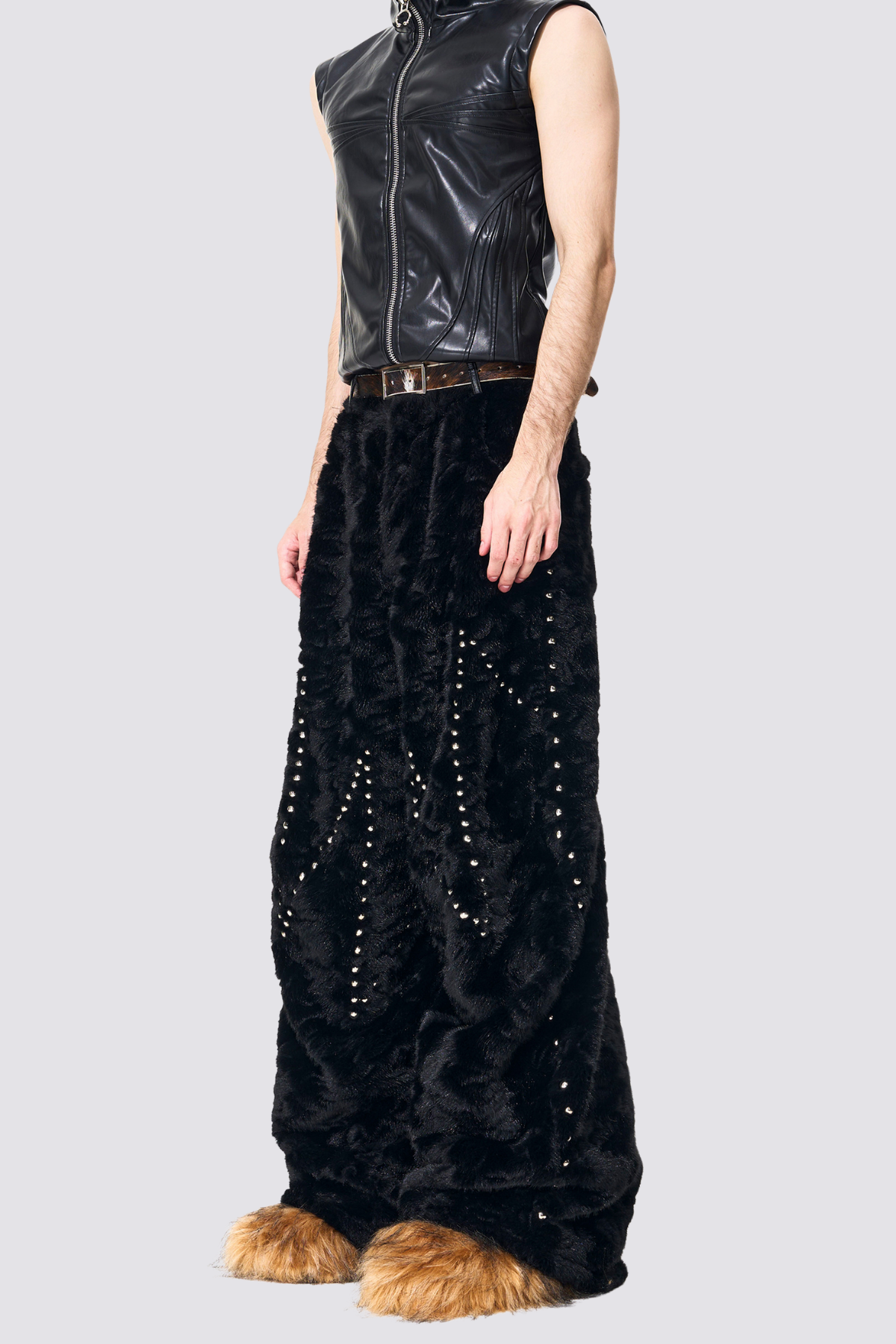 Silent Shroud Fur Straight Pants