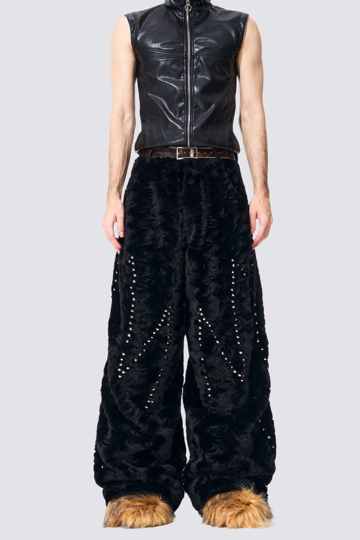 Silent Shroud Fur Straight Pants