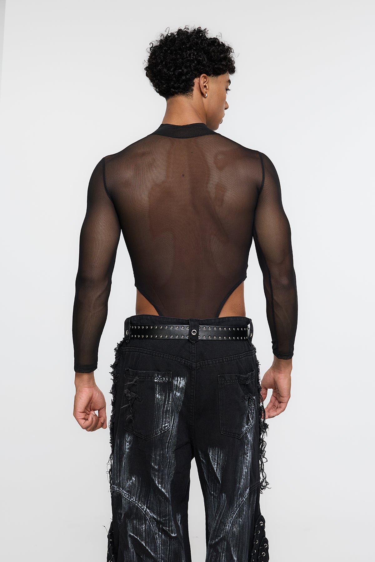 Silent Skin Long Sleeve Butterfly Mesh Bodysuit